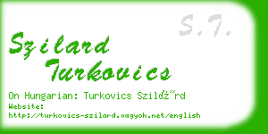 szilard turkovics business card